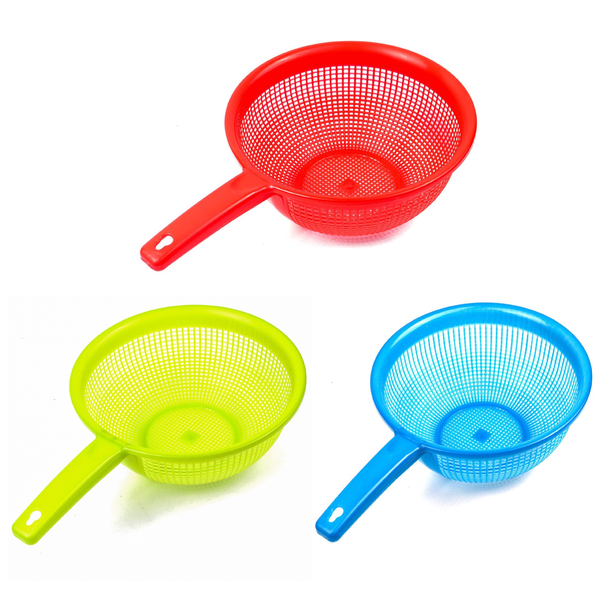 Handle rice-washing machine, household rice-washing sieve, plastic colorful kitchen thickened creative draining vegetable basket, rice-washing basket