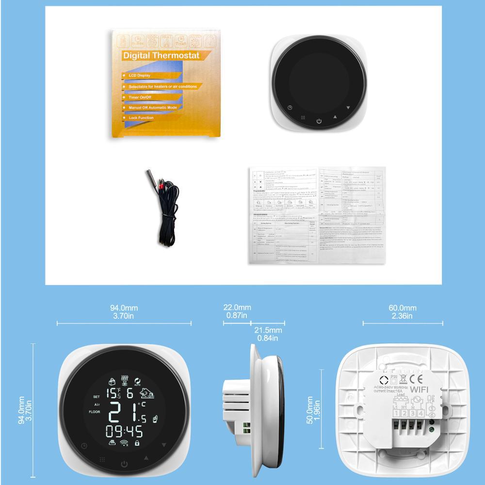 Electric Floor Heating Wifi Thermostat Lcd Panel Thermostat Graffiti App Intelligent Remote Controller Temperature Control Panel Item Picture