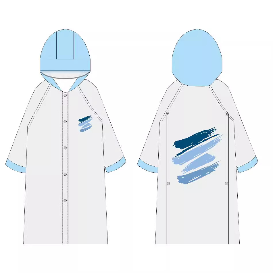 Long Teen Raincoat Electric Bike Full Body Fashion Multi-In-One Single Bicycle Adult Riding Battery Poncho Specification drawing
