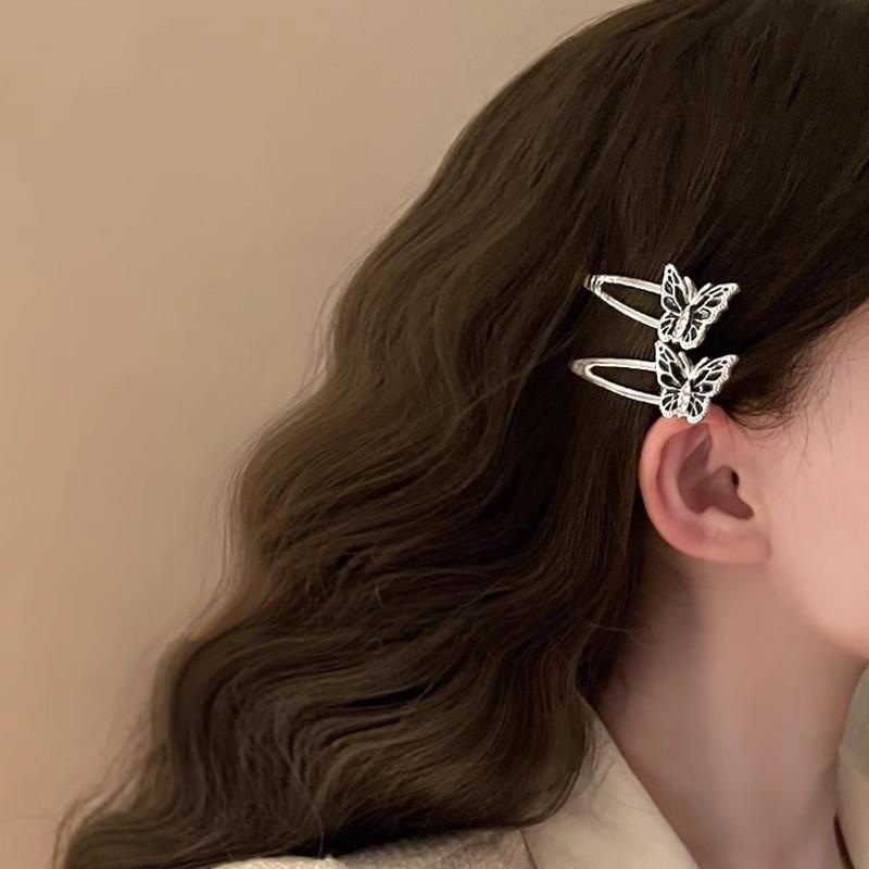 Midnight Butterfly Ambience French retro dripping Butterfly hairpin Premium Chic Chic Fringe clip
