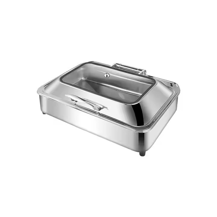 Hotel Stainless Steel Hydraulic Buffet Stove Cross Border Restaurant Thermal Insulation Buffy Stove Hot Dish Stove Electric Heating Clamshell Visible details Picture