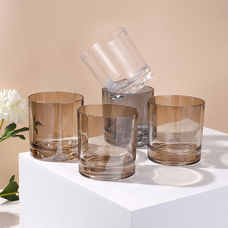 北欧风水晶玻璃杯家用简约果汁水杯酒店漱口杯鸡尾酒调酒杯玻璃杯