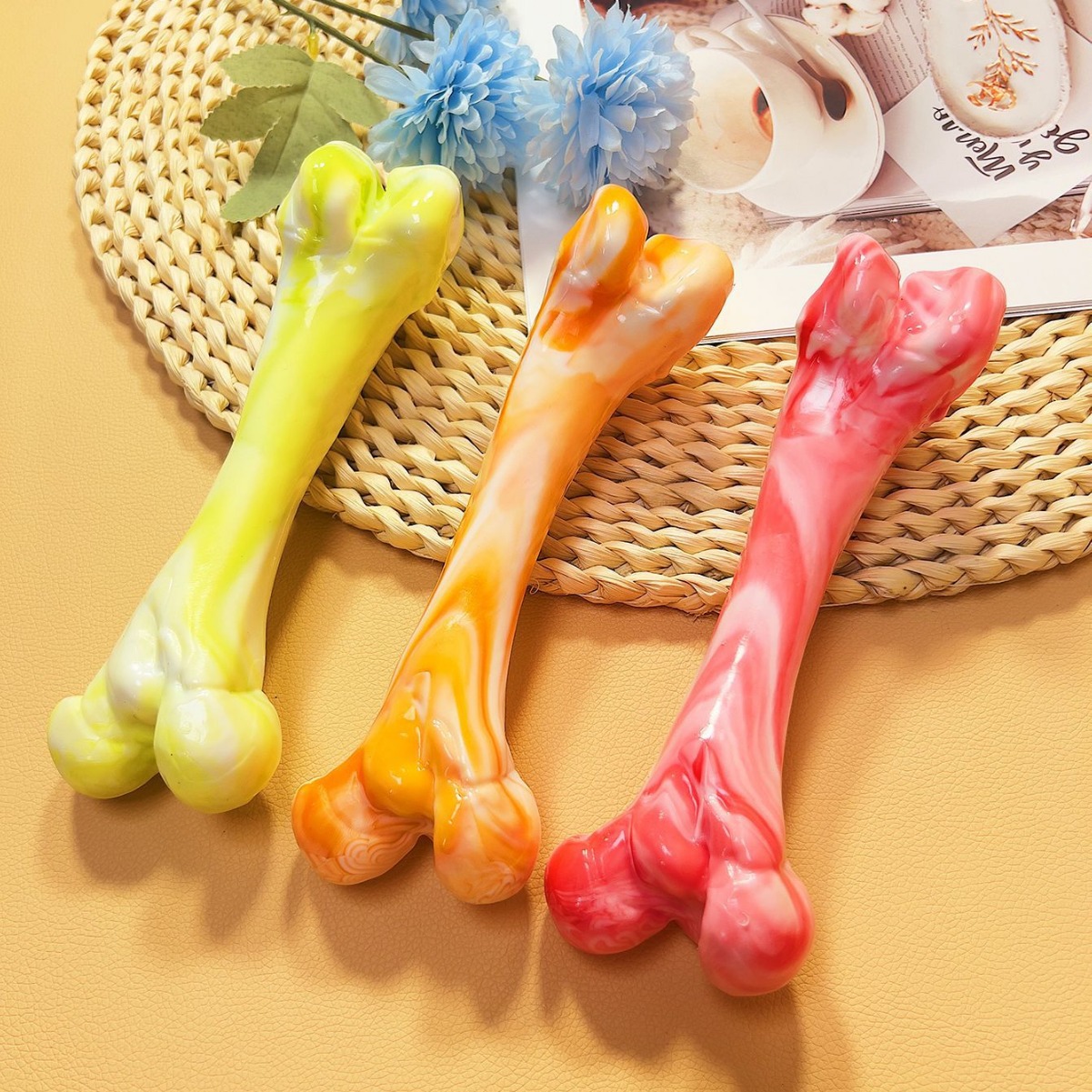 Dog toy bones, biting and boring gadgets, teething rubber, Teddy bite rubber pet supplies for small, medium and large dogs Application Scenario