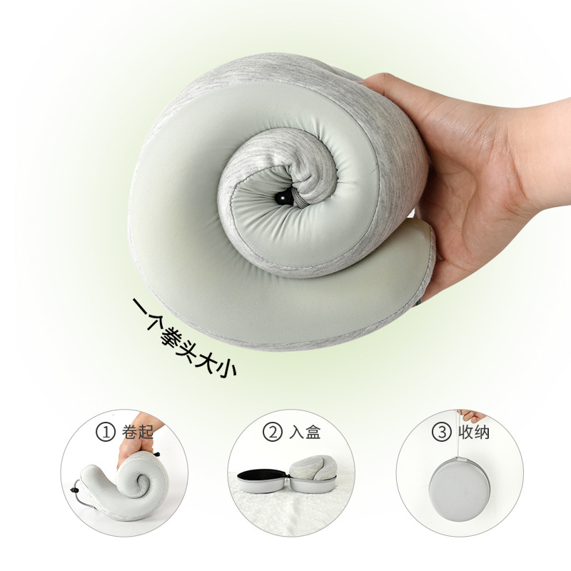 Wholesale memory foam U-shaped pillows, portable travel neck pillows, U-shaped neck pillows for planes, cars, high-speed trains, and naps Specification image