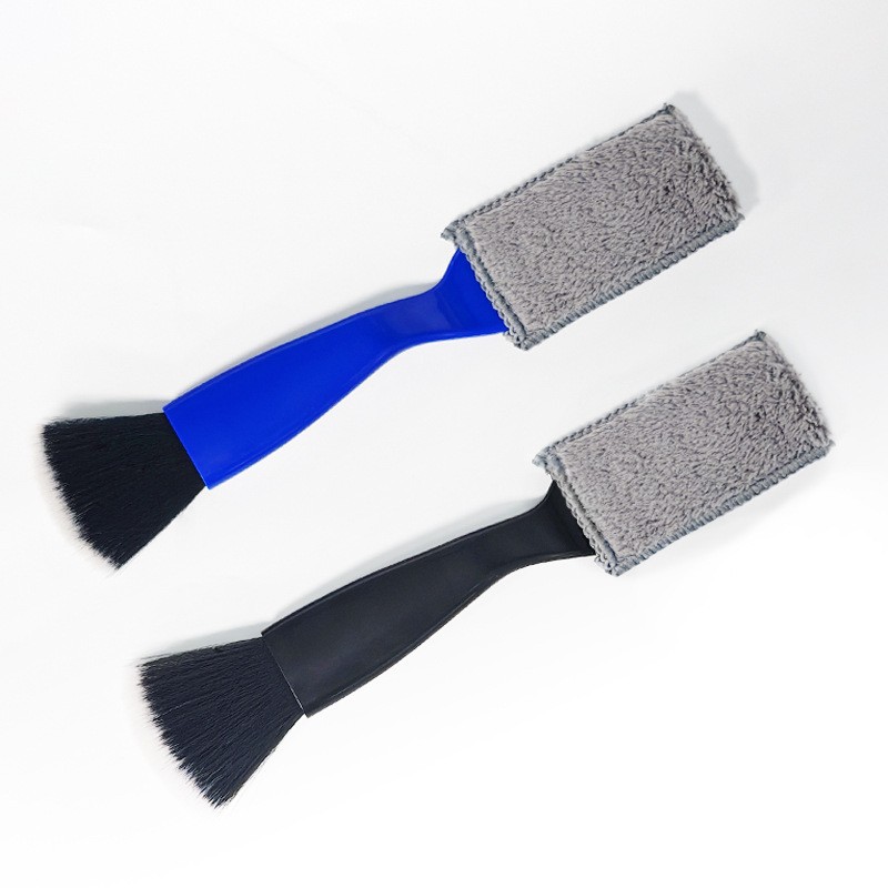 Car interior cleaning brush, air conditioning outlet cleaning tool, double-headed car wash brush, crevice dust sweeping brush Item Picture
