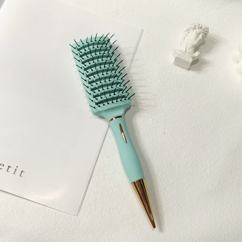 Rib comb, large curved comb, nine-row comb, hairstyle, curly hair, straight hair, hair styling, rib comb, back comb, slicked-back comb details Picture