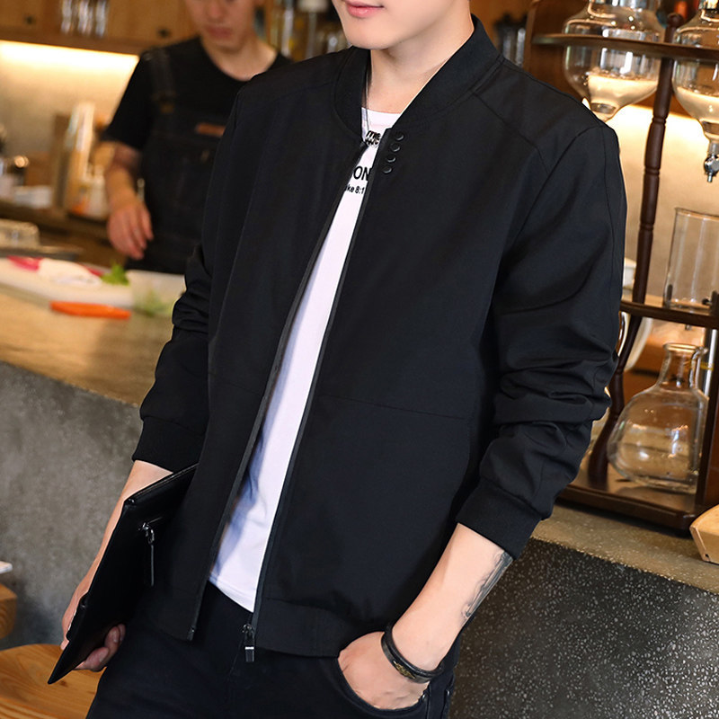 Men's outerwear 2022 new Spring and Autumn Korean style trendy autumn clothes, autumn casual stand-up collar casual trendy brand jacket