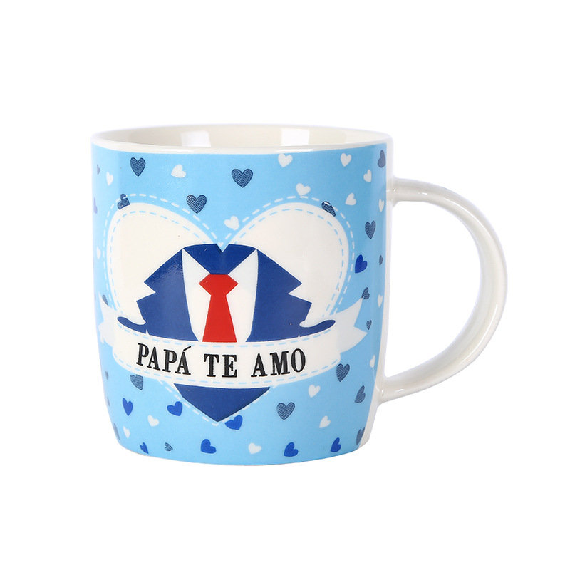 西语父亲节杯子陶瓷杯咖啡杯可做客图案ceramic father's day mug详情图4