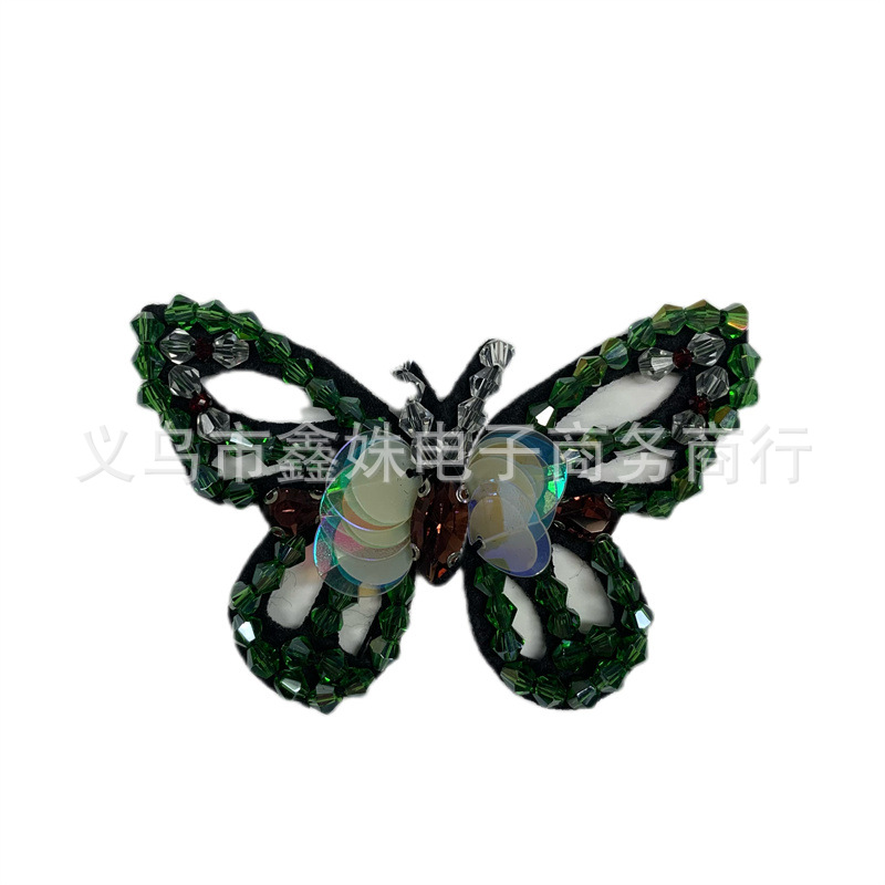 Crystal butterfly beaded fabric stickers DIY clothing accessories, clothing accessories, bag accessories Application Scenario