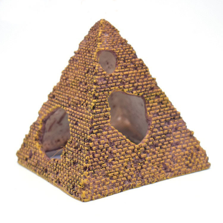 Fish and shrimp escape house simulation pyramid Roman stone sculpture resin crafts fish tank aquarium landscape decoration Item Picture