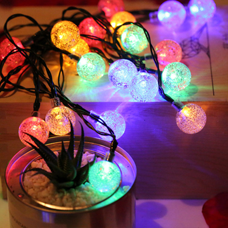 LED solar outdoor lights, courtyard household bubble light strings, waterproof camping tents, ambient light strips, hanging decorations, and colored lights Application Scenario