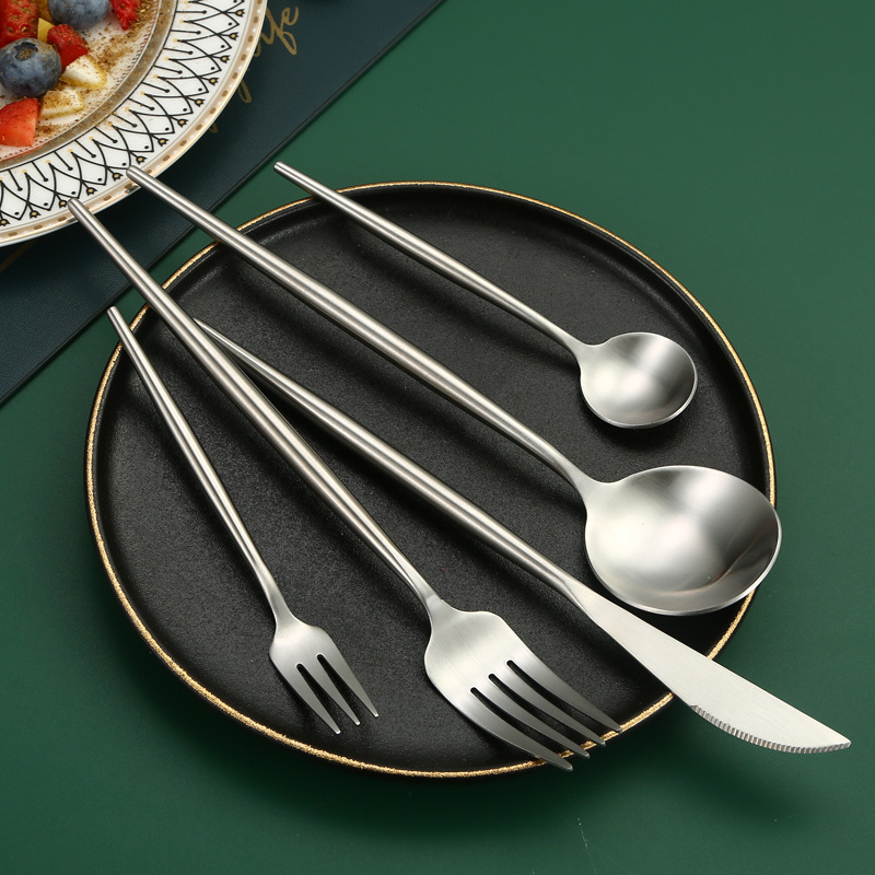 Amazon 304 Stainless Steel Knife, Fork And Spoon Set Hotel Western Restaurant Portuguese Cutlery Steak Knife And Fork Dessert Fork Specification drawing