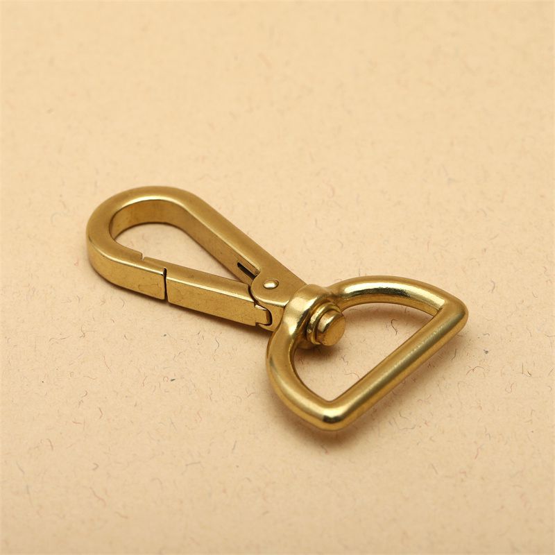 Brass Square Bottom Swivel Buckles Lobster Buckles Dog Buckles Pure Copper Key Chain Handmade Leather Case Hardware Accessories Specification drawing
