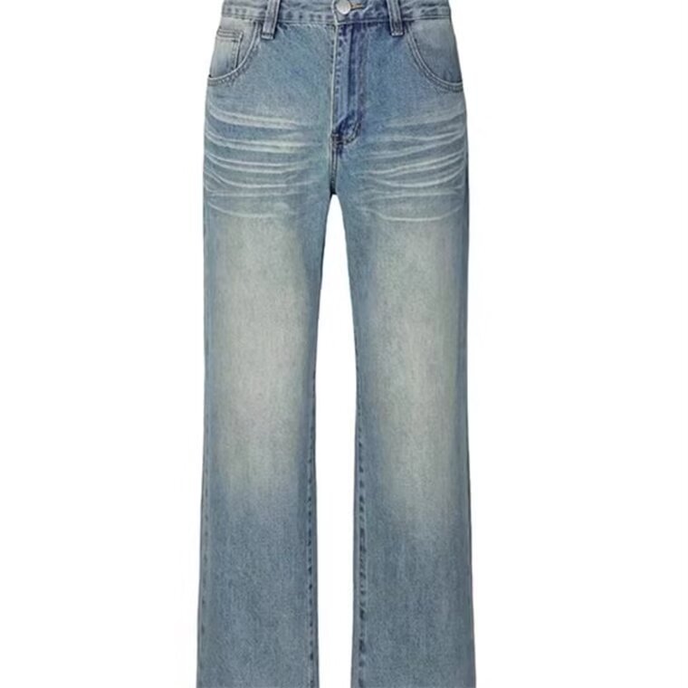 Custom-made straight-leg jeans for men's summer 2025 new style, loose full figure
