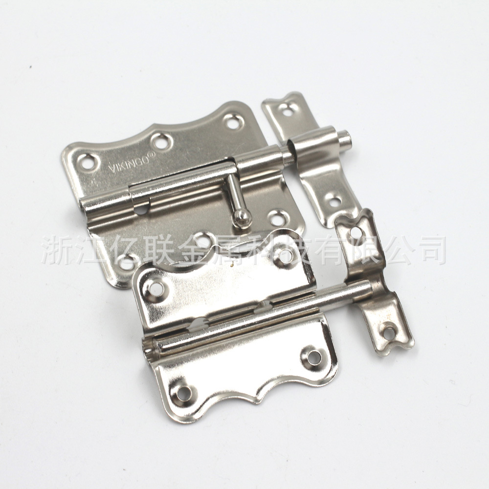 The source factory supplies a variety of specifications of iron copper-plated and nickel-plated butterfly pin lightweight iron door bolts Application Scenario