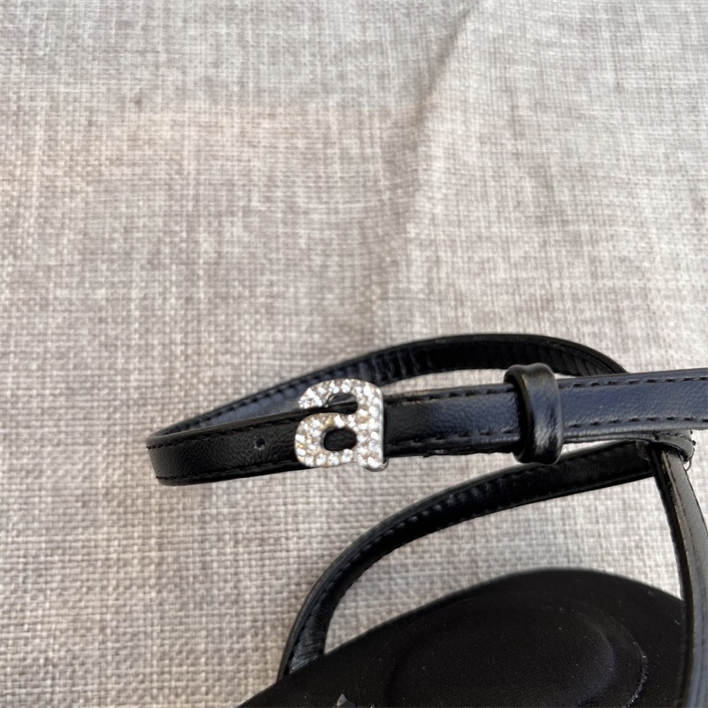 2023 Rhinester High Heels For Women 2023 Spring/Summer Transparent Ribbon Satin One-Line Buckle Letter Stiletto Sandals For Women Application Scenario