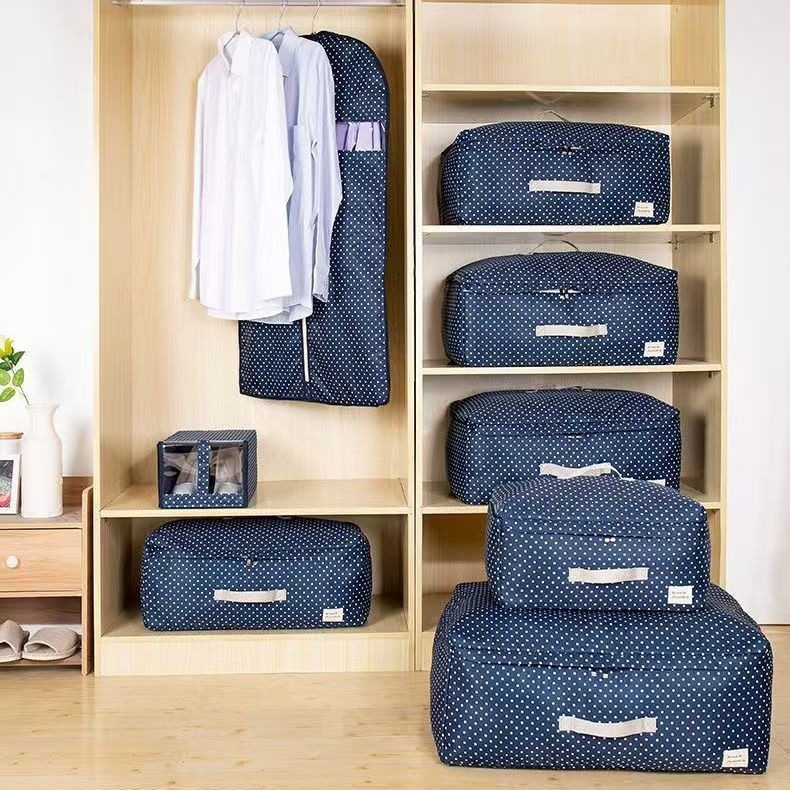 Thickened moisture-proof storage bag, clothing and quilt storage bag, clothing storage box, foldable Korean-style clothes, large capacity