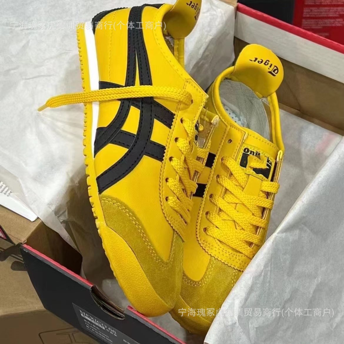 Onitsuka tiger shoes in stock, Bruce Lee Tiger shoes, yellow retro German training shoes, men's and women's Forrest Gump board shoes Application Scenario