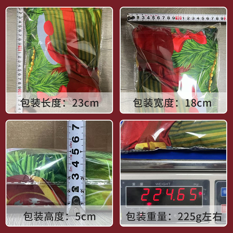 新款欧美圣诞节门套庭院装饰用品门幅圣诞老人场景门帘批发亚马逊细节图