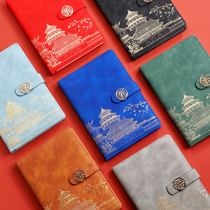 Wenchuang Guochao Notebook A5 Notepad Gift Box Set Work Business Records Can Be Customized Logo Specification drawing