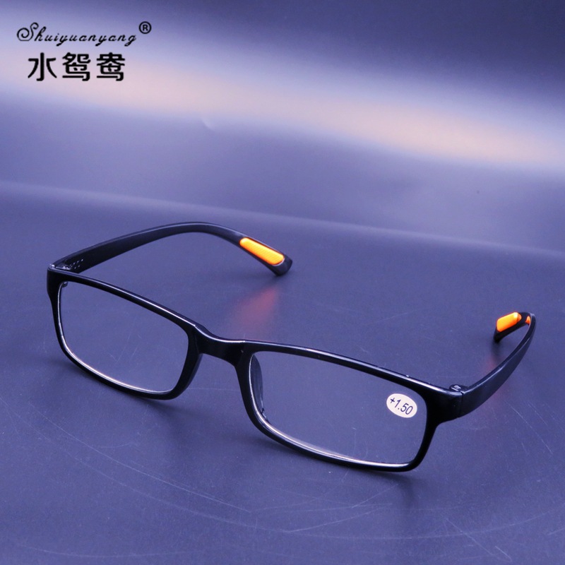 Business model black lightweight TR90 roaming reading glasses, unbreakable by dropping or smashing, resin reading glasses 8001 Specification image