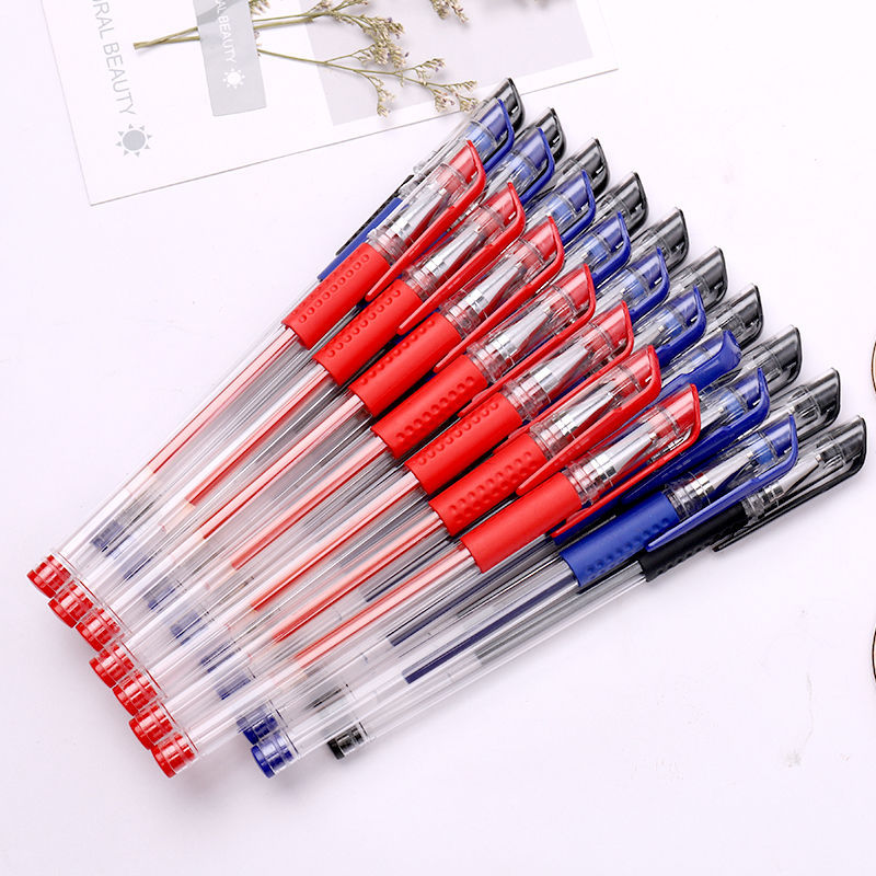 Wholesale Neutral Pen Carbon Pen Student Exam Black Water-Based Pen Ballpoint Pen European Standard 0.5Mm Bullet Refill details Picture