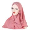 New cross-border trade Muslim headscarf, Middle East headscarf cap, women's solid color hot diamond cap in stock Application Scenario
