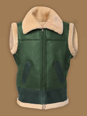 Winter youth zipper hoodless casual side-sewn pocket fur one-piece vest 6612 Item Picture