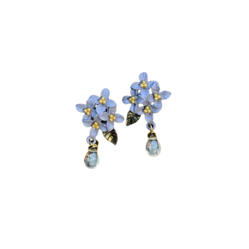 Orchid New Chinese ethnic style ancient style exquisite ear studs sweet, cute, fresh atmosphere cheongsam flower ear clips Item Picture
