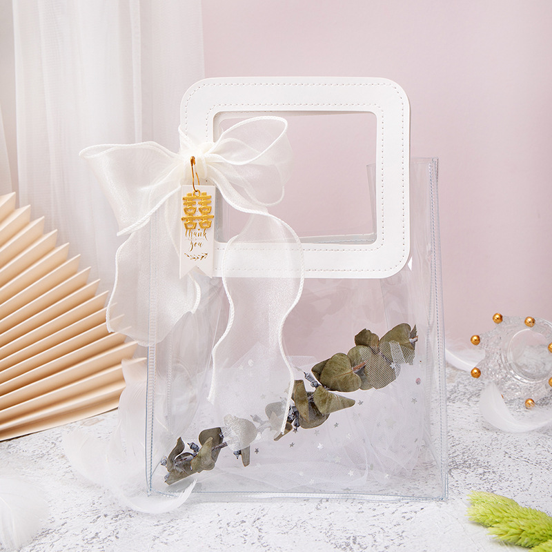 Transparent Gift Bag Bridesmaids Hand Candy Bag Ins Wind Pvc Holiday Gift Bag Wholesale Application Scenario