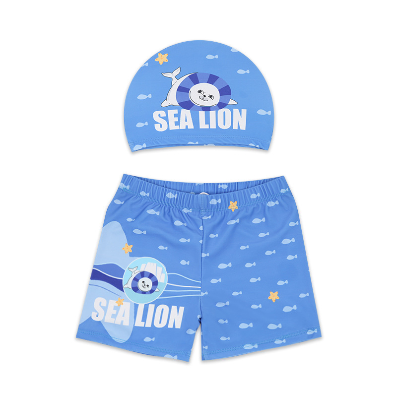 New Children's Swimsuit Baby Cartoon Swimsuit Boy's Swimsuit Big Child Hot Spring Wholesale Swim Shorts Swim Cap Baby Specification drawing