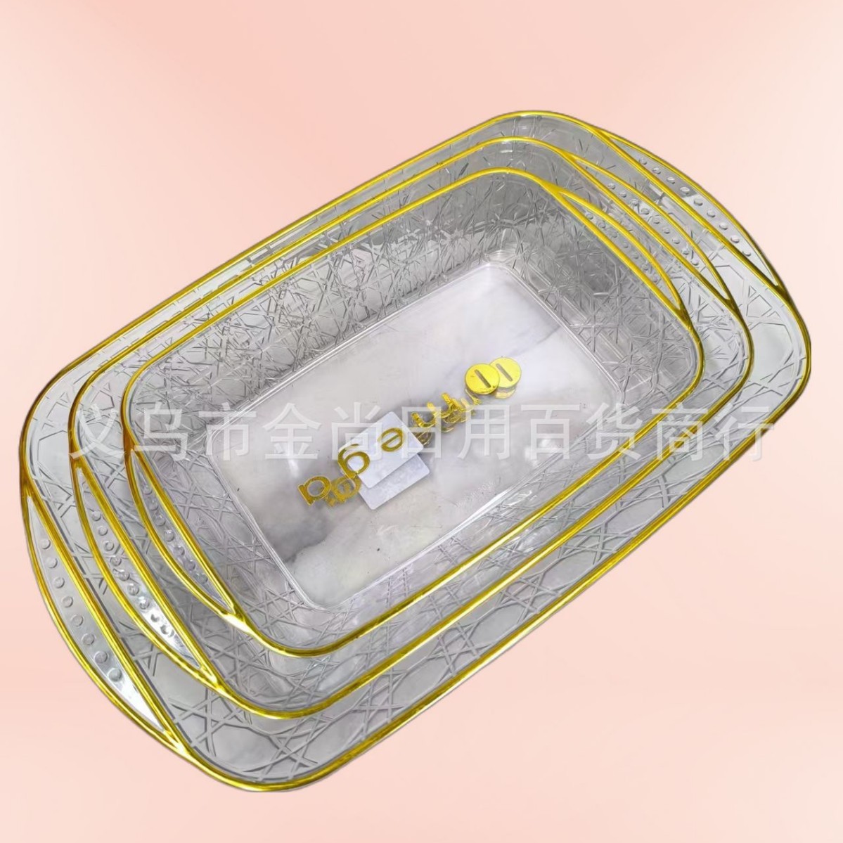 Light luxury plastic light luxury fruit plate, living room household coffee table, snack display plate, candy storage box, dried nuts details Picture