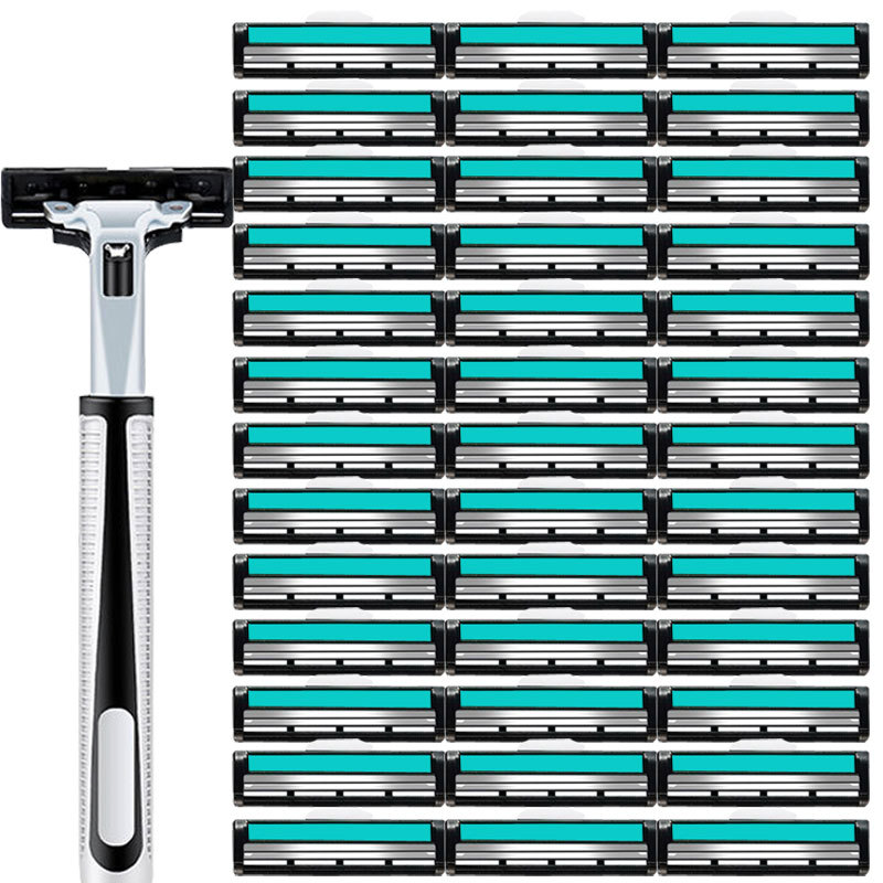 吉利2层刀片刮胡剃须刀片手动双层刀头男老式胡子刀胡须刀胡刀头详情图2