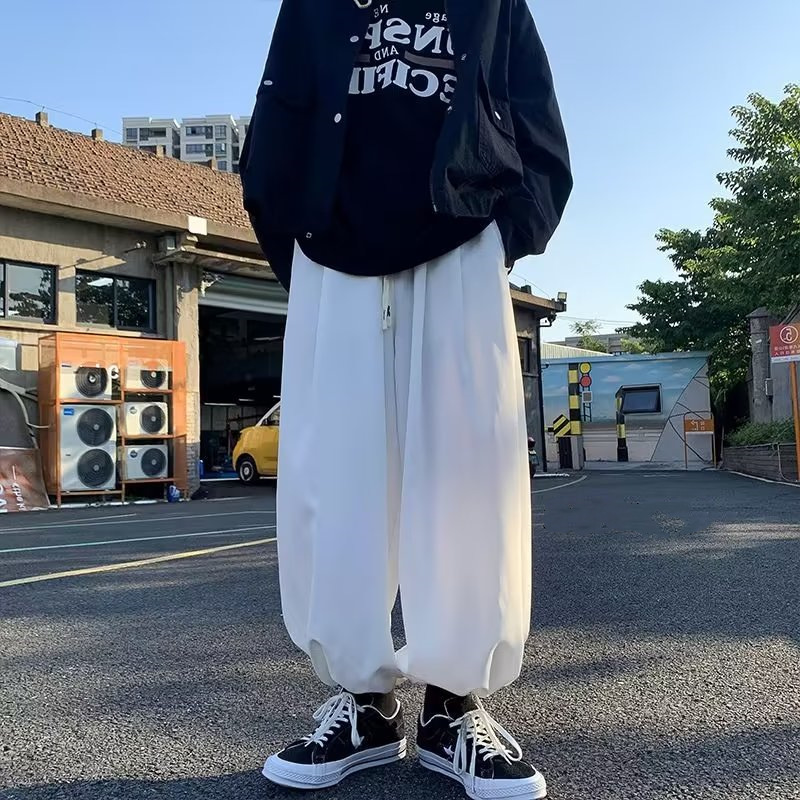 Men's autumn Harun pants, Japanese cityboy wide-leg casual pants, trendy brand straight-leg loose tight-fitting lantern pants Specification image