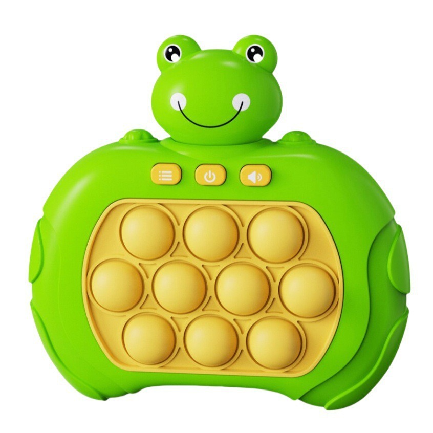 网红爆款速推按按乐游戏机儿童益智闯关打地鼠思维逻辑解压玩具批白底实物图