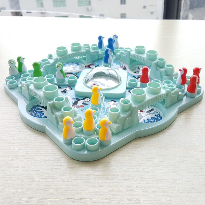 Penguin Flying Chess Parent-child Interactive board Game, educational toys, children's game chess, Checkers, Flying chess, kindergarten Specification image