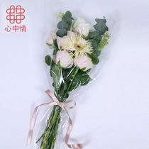 Wedding flower shop packaging DIY materials flowers bouquet bag transparent dry flower bag