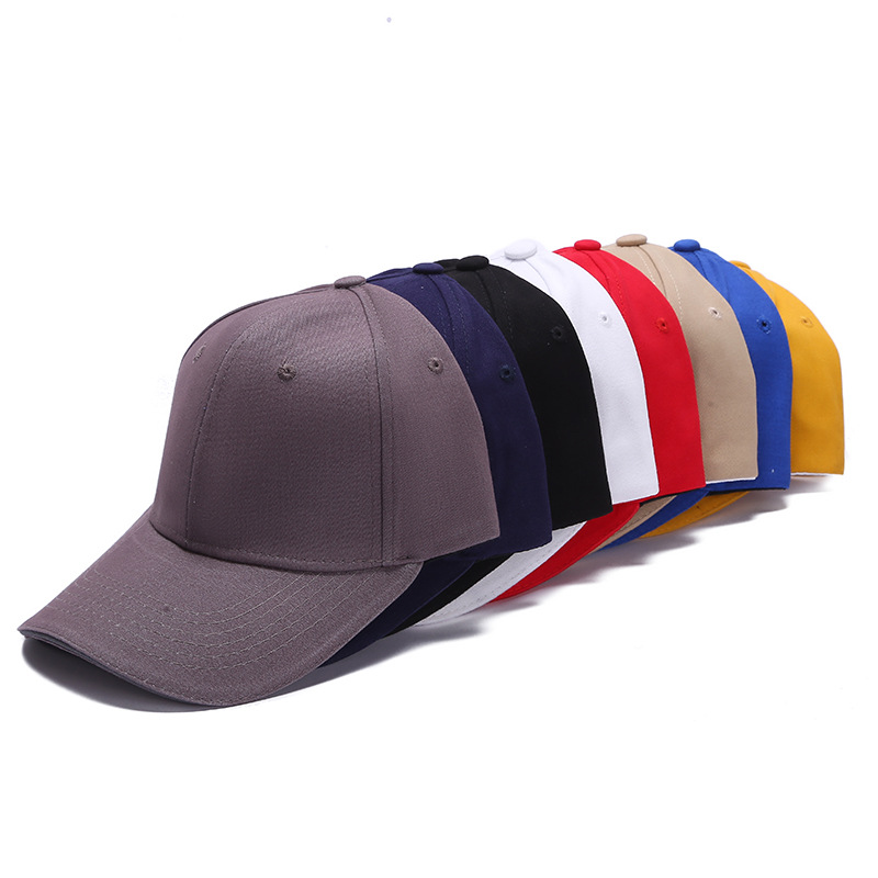 2022 New Fashion Solid Color Cotton Baseball Cap Outdoor Running Windproof Hat Dome Shade Curving Hat Summer Hat details Picture