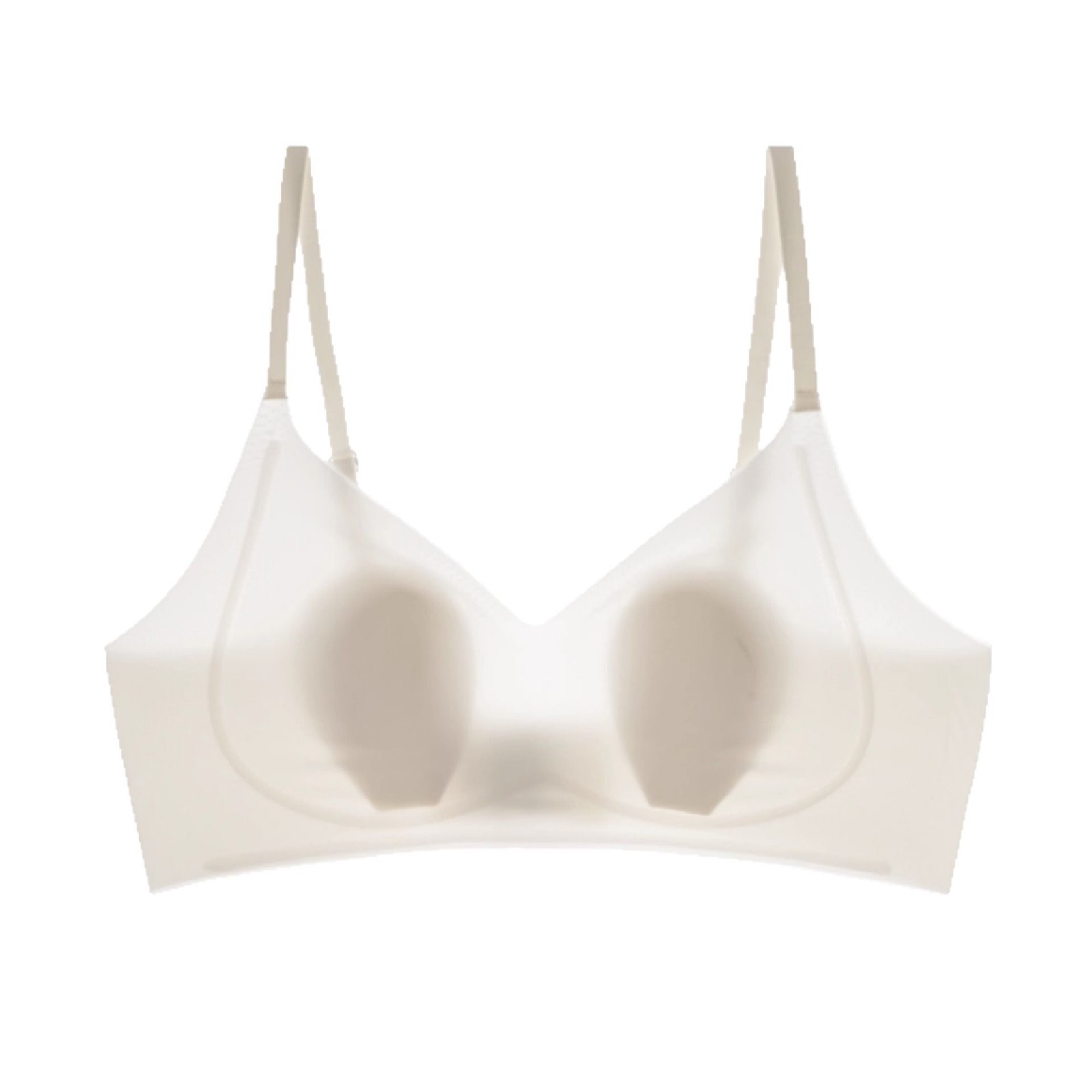 This thin, rabbit-ear, cool-feeling, seamless lingerie is suitable for women in summer. It features a large bust without a steel ring, making the breasts look smaller. It also has a pair of breathable bras Item Picture
