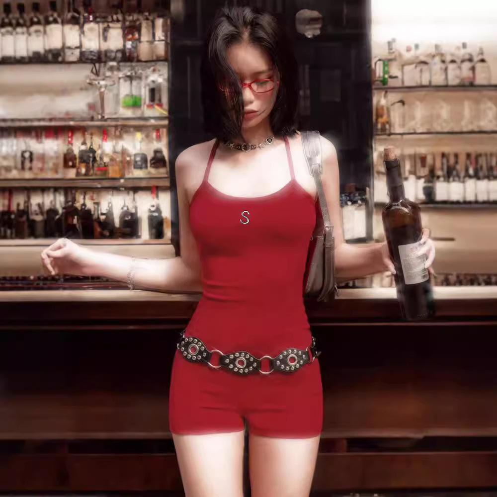 欧美女装2024夏季新款运动连体服一体休闲健身服高弹紧身连体裤女