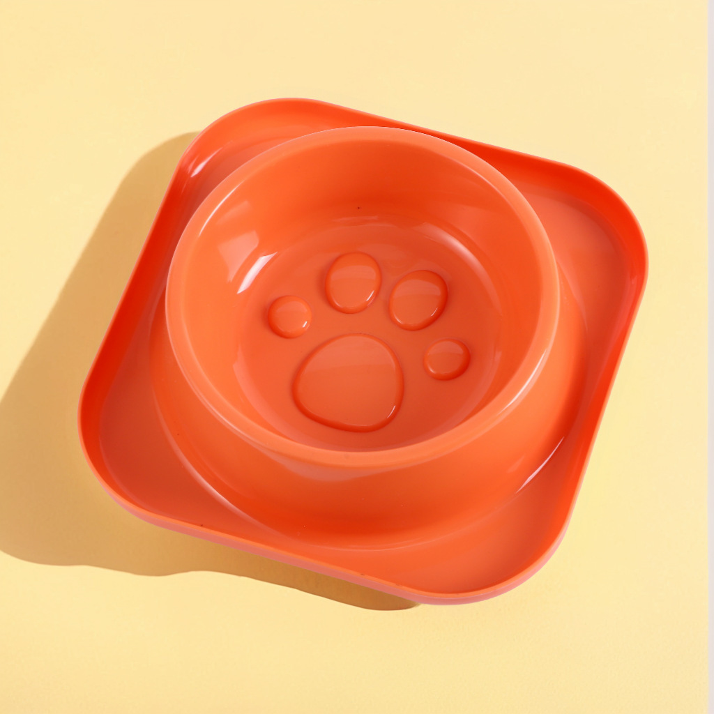 Wholesale of new Amazon cross-border transparent leak-proof single bowl pet food utensils, anti-slip large food bowls for cats and dogs Specification image
