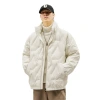 The new large-sized men's cotton-padded jacket with thickened down and a warm lapel for the winter of 2023 Item Picture