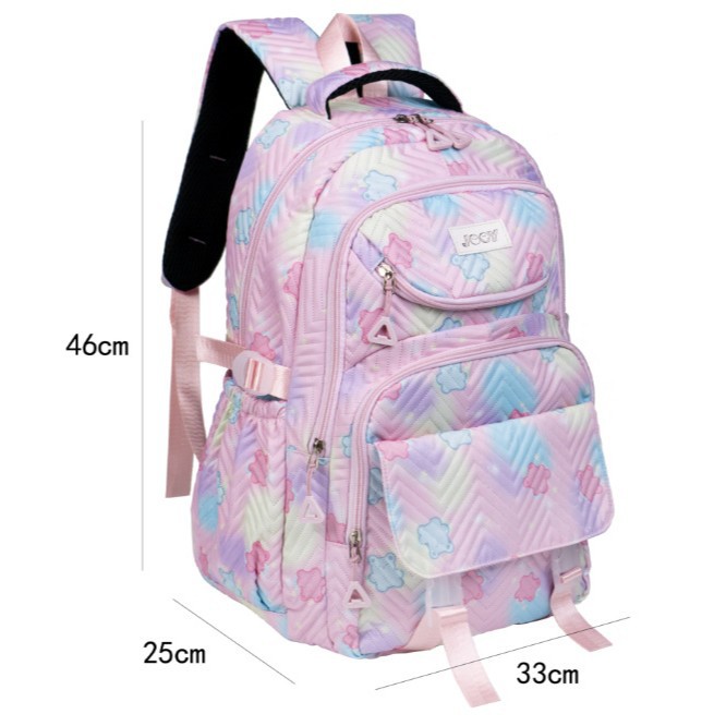 Ultrasonic Printed High School Student Middle School Student Backpack Male College Student Casual Backpack Female Large Capacity Backpack details Picture