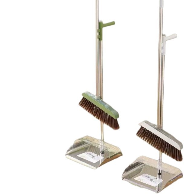Wholesale of multiple simple broom and dustpan combinations, thickened transparent high-end household brooms, sweeping brooms, dustpans and brooms Item Picture