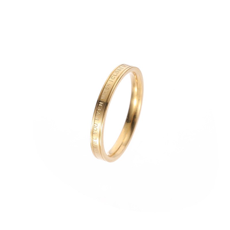 Ring Titanium Steel Ring Female Niche Electroplating French Non-Fade Ins Ring Cold Air Stainless Steel Hand Jewelry Wholesale Item Picture