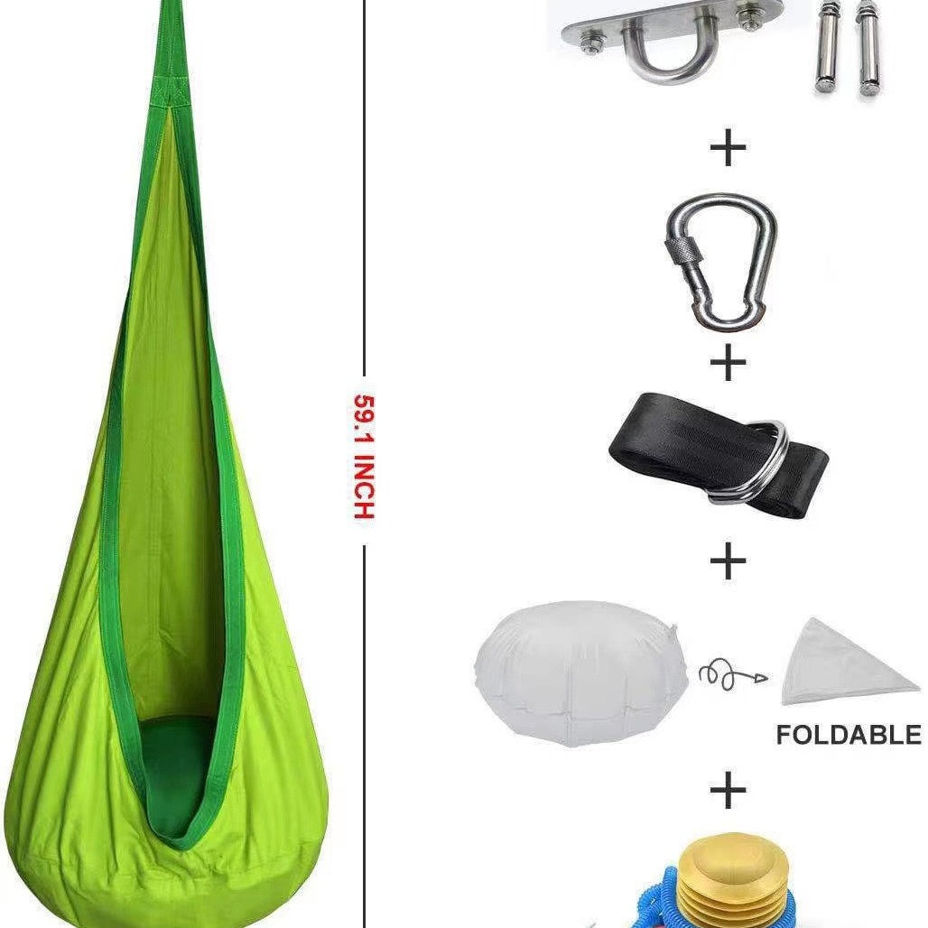Hot-selling children's inflatable cushion bag swing, hanging swing, indoor toy, baby outdoor swing, hanging chair swing Item Picture