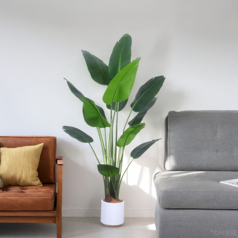 Large Nordic simulation plant landing traveler banana bonsai interior decoration false pot office green plant decoration tree height simulation green plant simulation tree simulation flower full figure