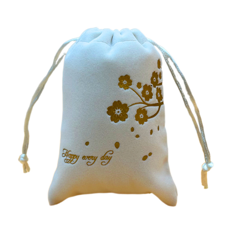 Factory wholesale gift drawstring bags, exquisite small bags, gilded craft velvet bags, Korean silk storage bags Item Picture