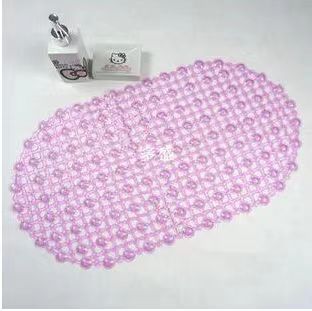 Ling Ou Pvc Transparent Solid Color Bathroom Non-Slip Mat Environmental Protection With Suction Cup Carpet Toilet Non-Slip Mat Massage Foot Mat Specification drawing