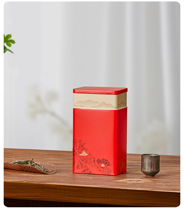 New tea canister, 2.5 jin for black tea and green tea, universal tea tin box, tinplate sealed metal can, empty can pic 7